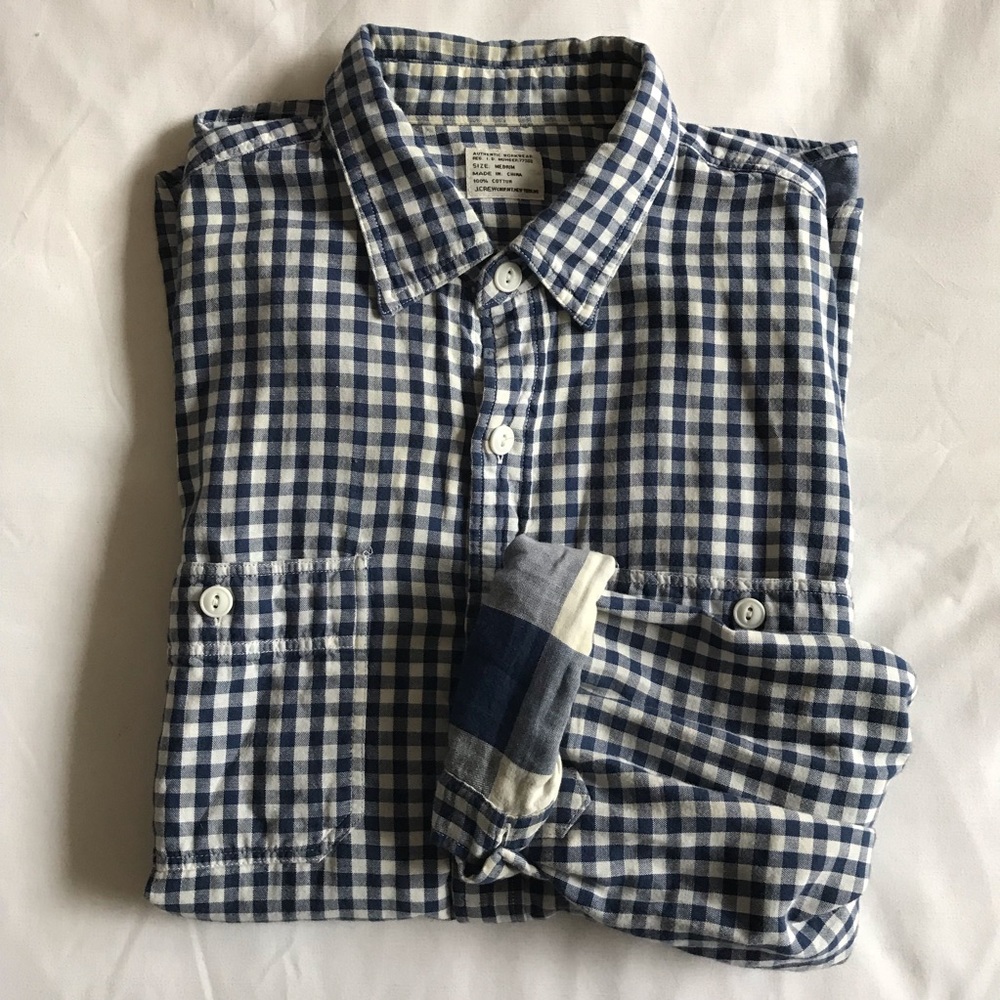 J. Crew Blue Gingham Button Down